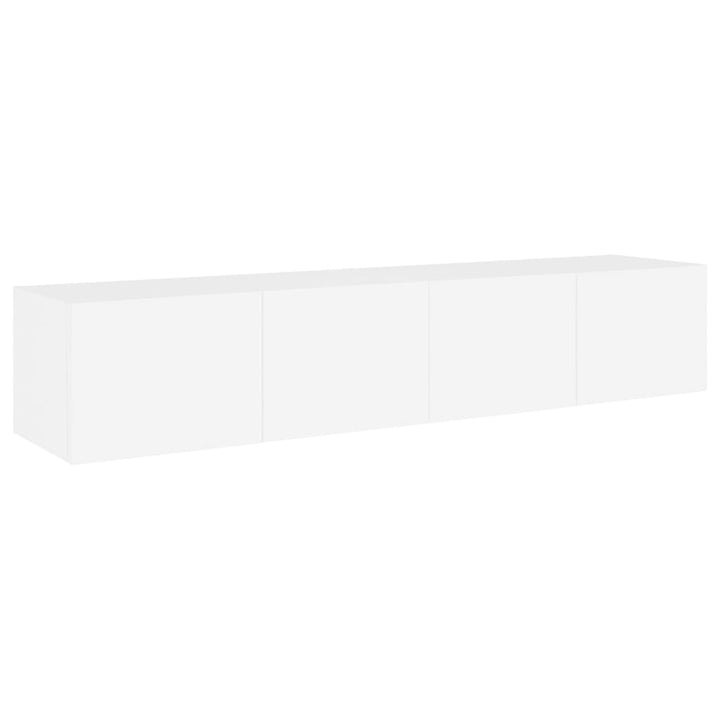 Tv-wandmeubels met LED-verlichting 2 st 80x35x31 cm wit