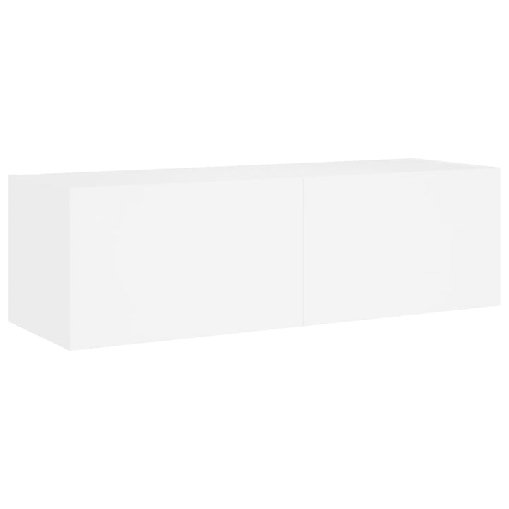 Tv-wandmeubel met LED-verlichting 100x35x31 cm wit