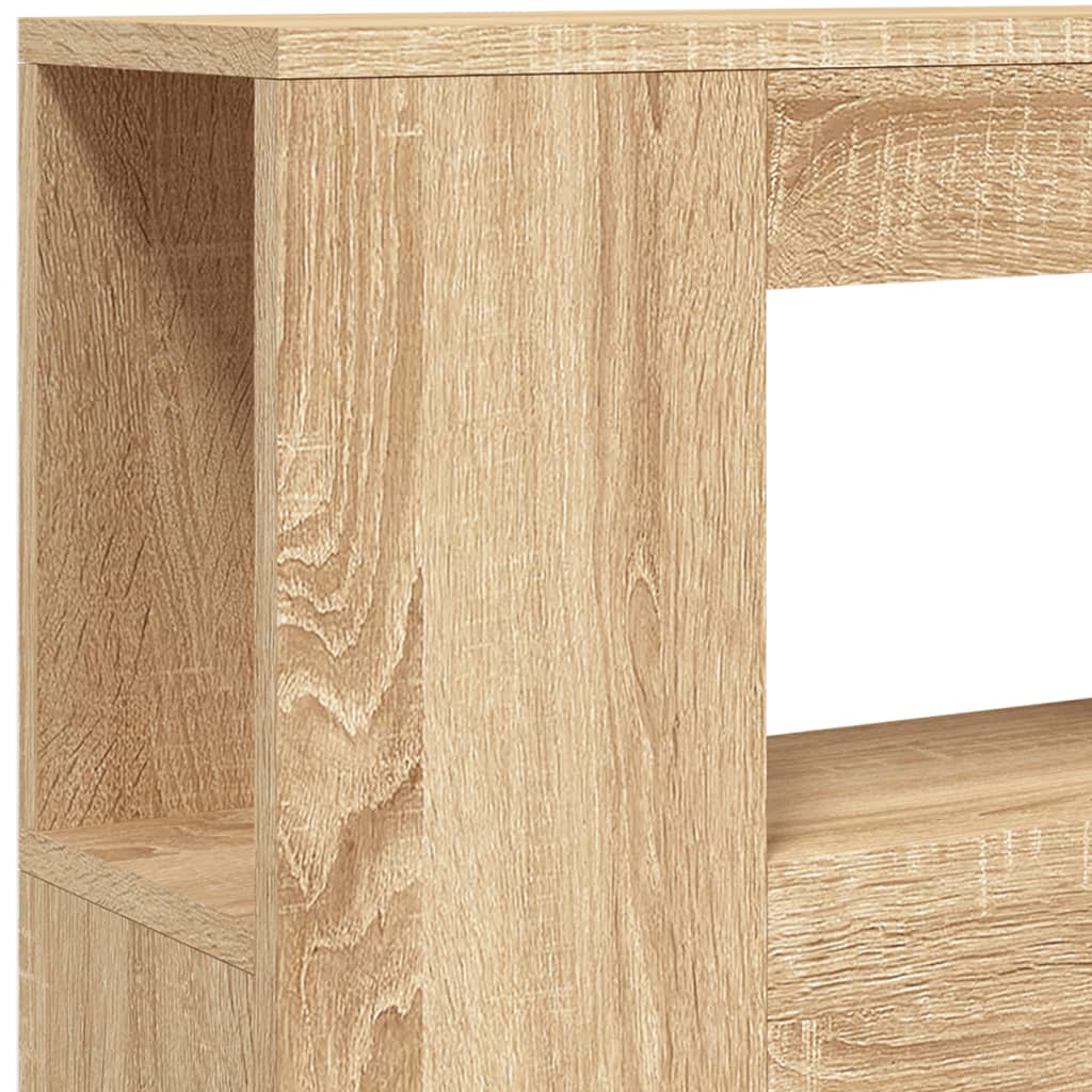 Hoofdeinde met LED 100x18,5x103,5 cm bewerkt hout sonoma eiken