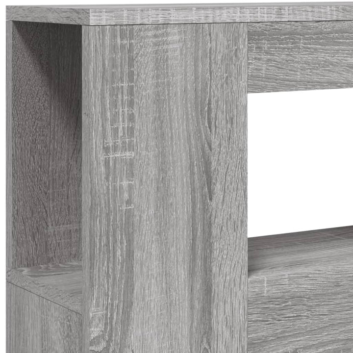 Hoofdeinde met LED 100x18,5x103,5 cm bewerkt hout grijs sonoma