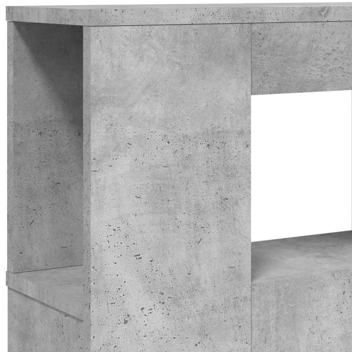 Hoofdeinde met LED 200x18,5x103,5 cm bewerkt hout betongrijs