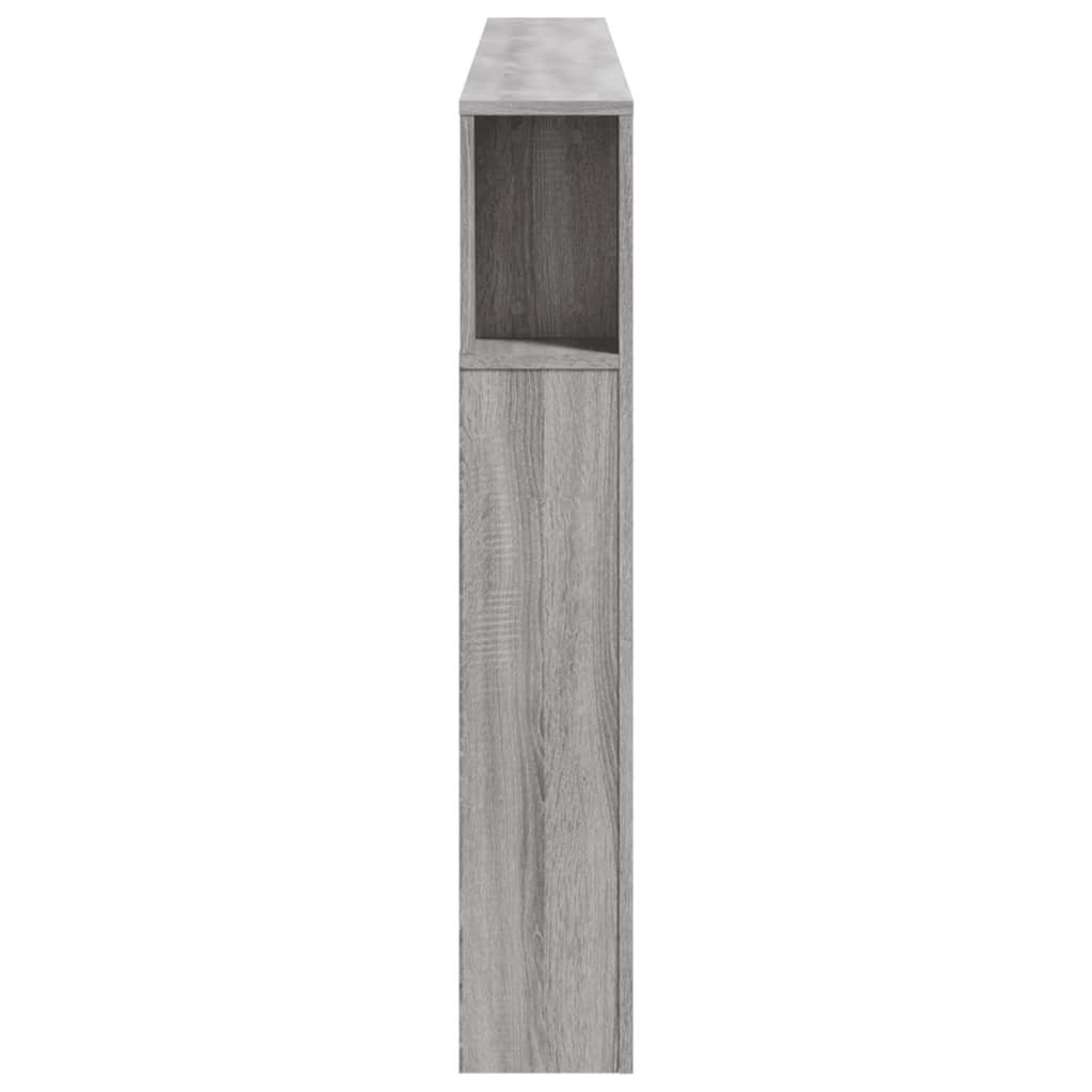 Hoofdeinde met LED 200x18,5x103,5 cm bewerkt hout grijs sonoma