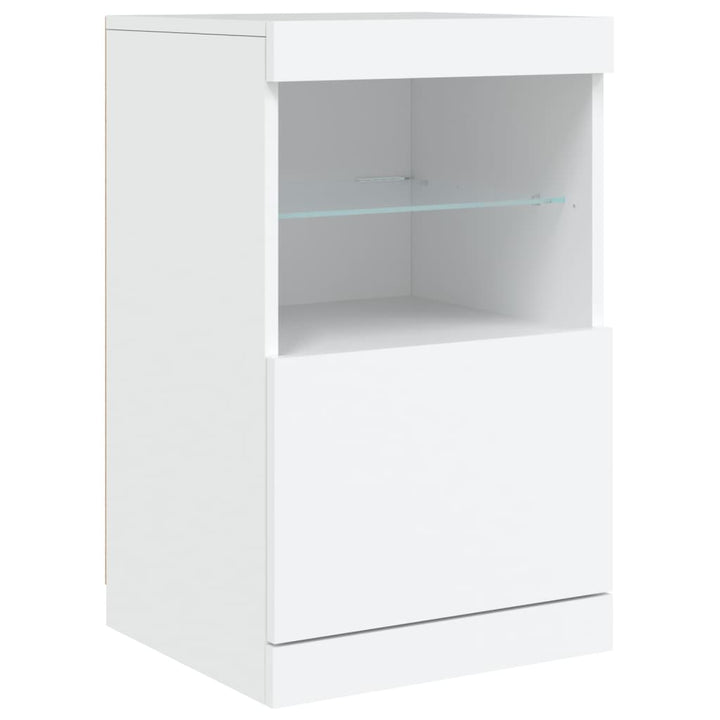 Dressoir met LED-verlichting 162x37x67 cm wit