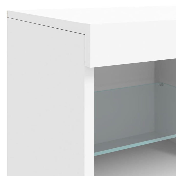 Dressoir met LED-verlichting 202x37x67 cm wit