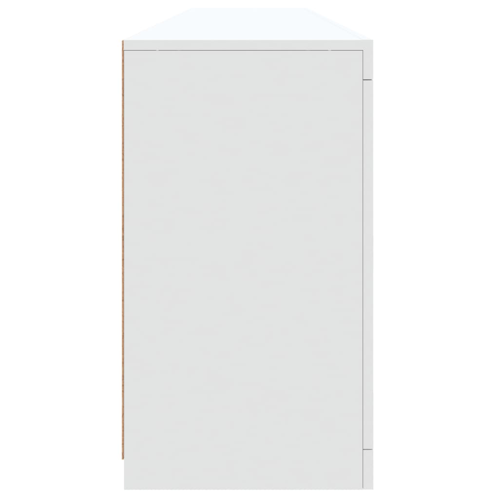 Dressoir met LED-verlichting 202x37x67 cm wit