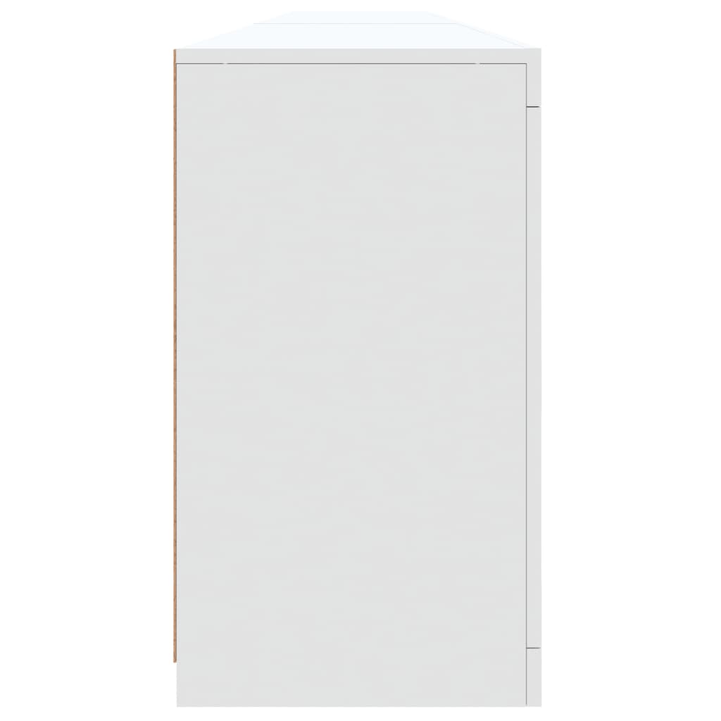 Dressoir met LED-verlichting 283x37x67 cm wit