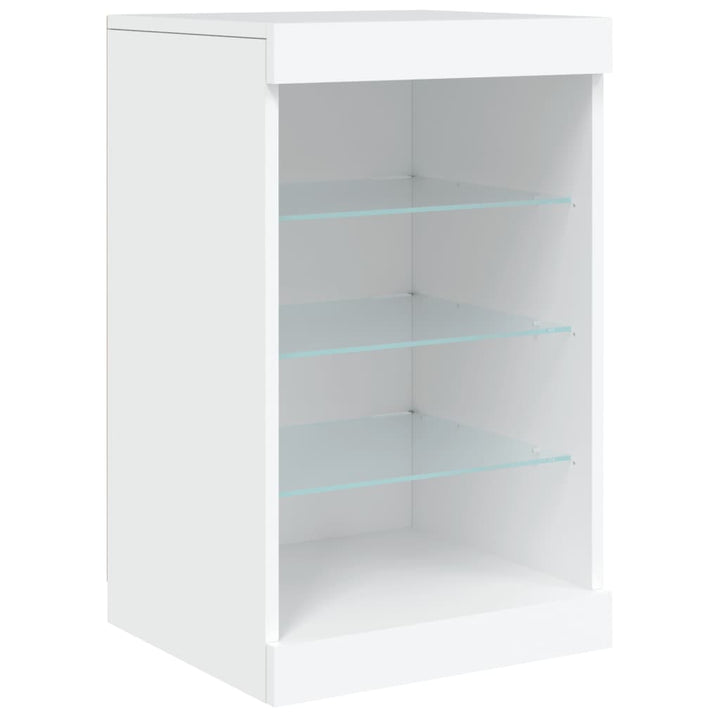 Dressoir met LED-verlichting 162x37x67 cm wit