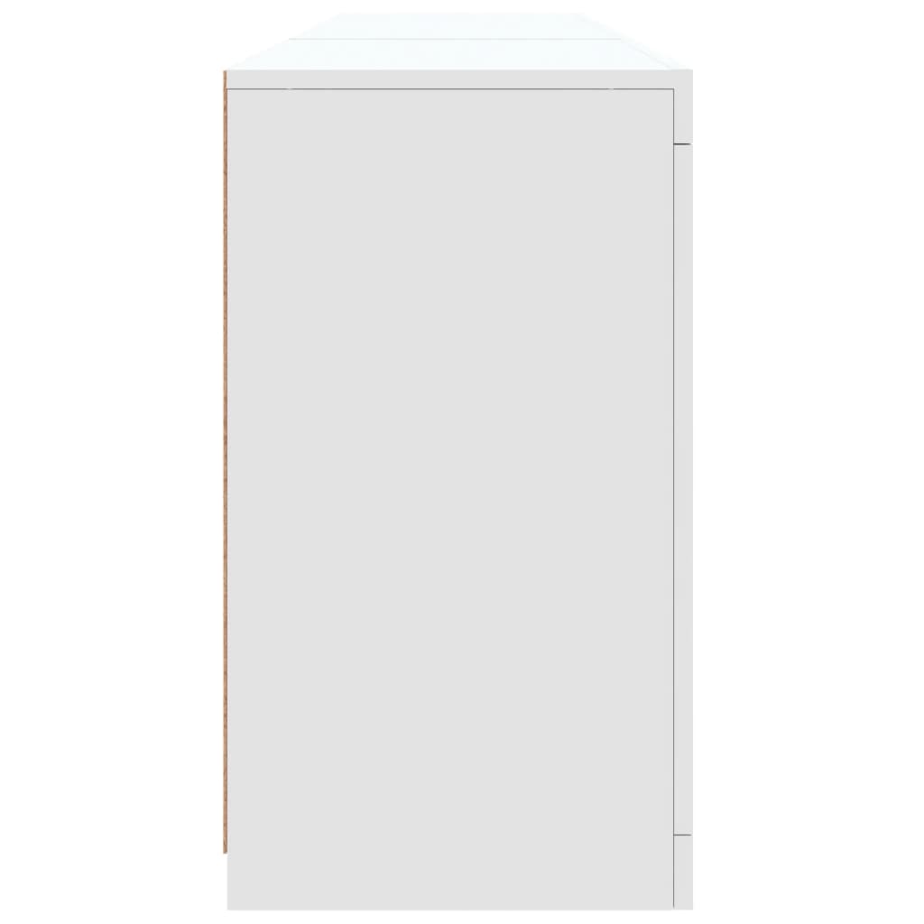 Dressoir met LED-verlichting 162x37x67 cm wit