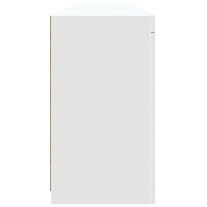 Dressoir met LED-verlichting 162x37x67 cm wit