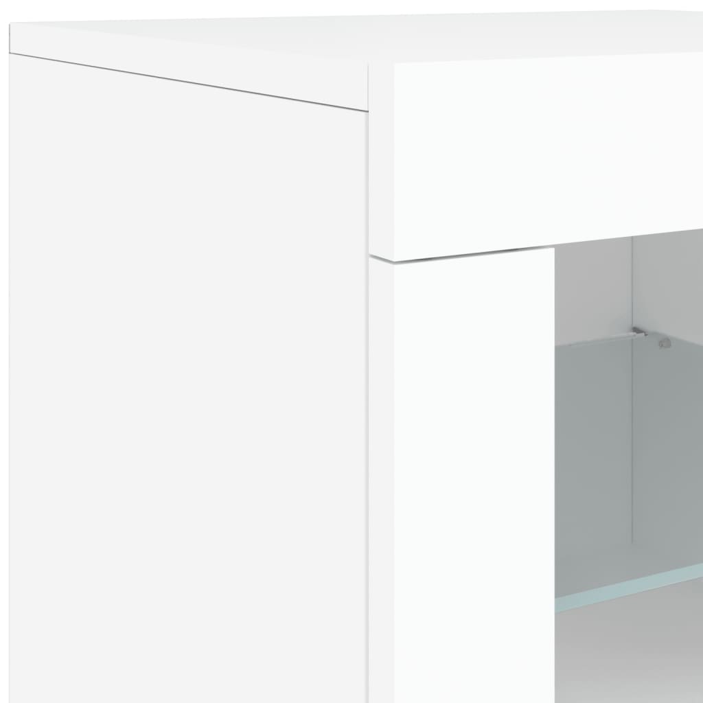 Dressoir met LED-verlichting 162x37x67 cm wit