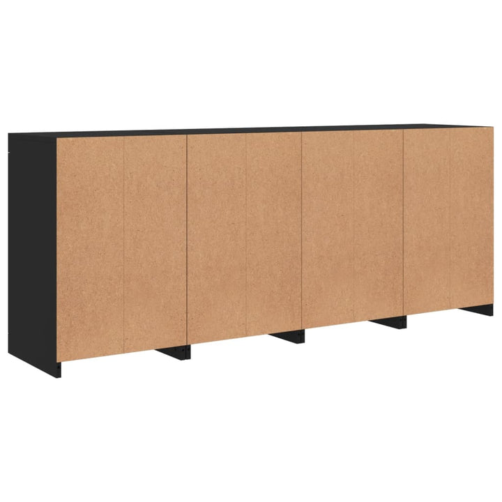 Dressoir met LED-verlichting 164x37x67 cm zwart