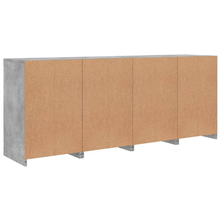 Dressoir met LED-verlichting 164x37x67 cm betongrijs