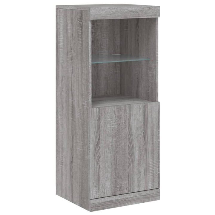 Dressoir met LED-verlichting 162x37x100 cm grijs sonoma eiken