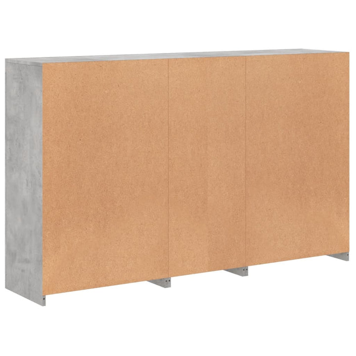 Dressoir met LED-verlichting 162x37x100 cm betongrijs