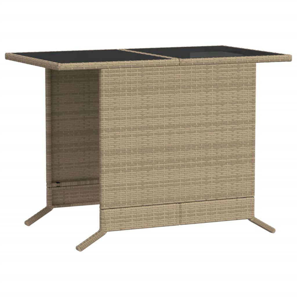 3-delige Bistroset met kussens poly rattan gemengd beige