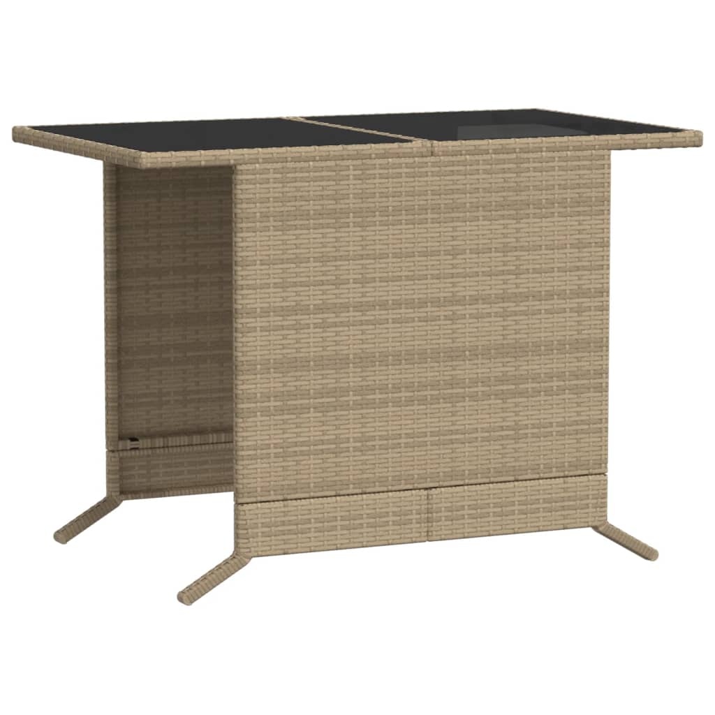 3-delige Bistroset met kussens poly rattan gemengd beige