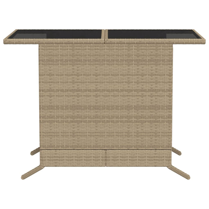 3-delige Bistroset met kussens poly rattan gemengd beige