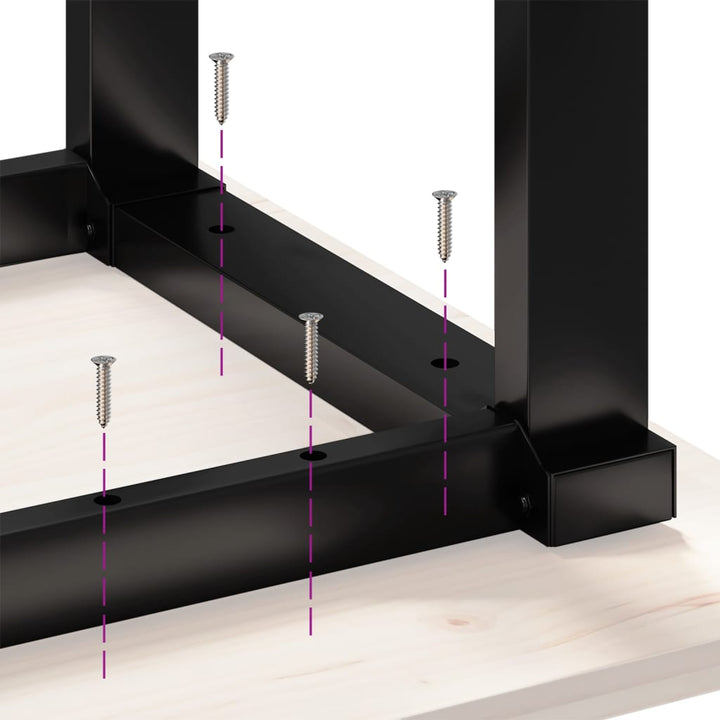 Salontafelpoten O-frame 80x70x43 cm gietijzer