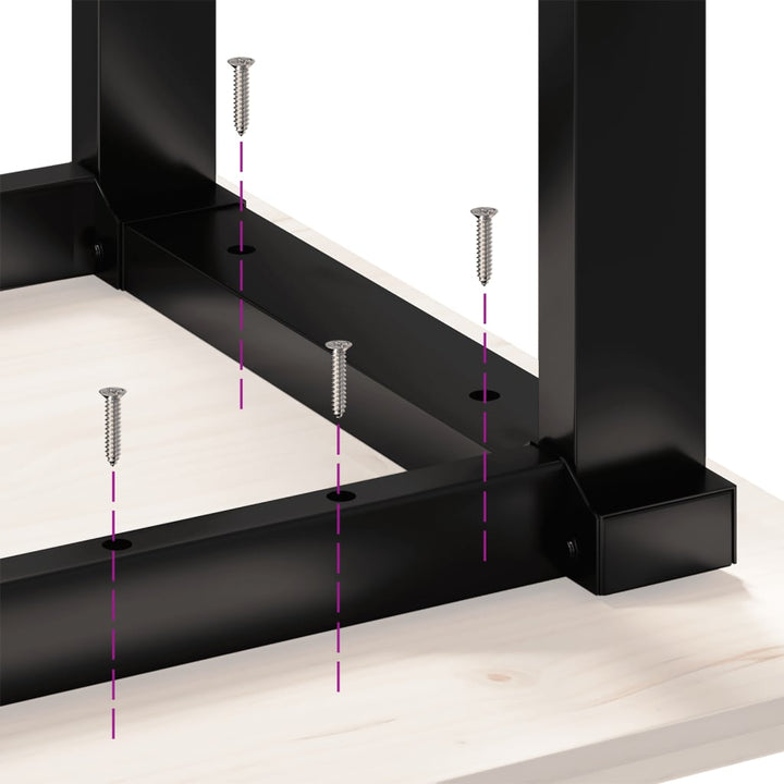 Salontafelpoten O-frame 140x30x43 cm gietijzer