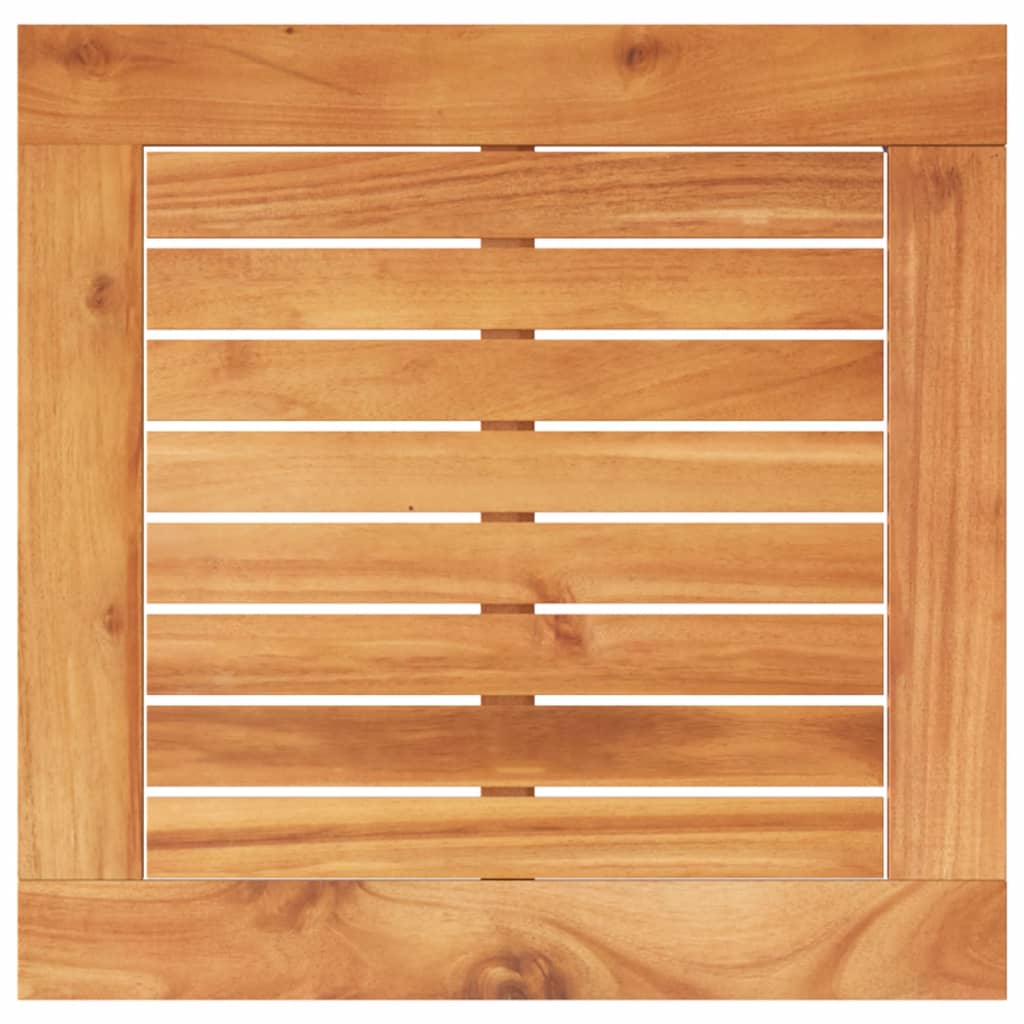 Tuintafel 38x38x42 cm poly rattan en acaciahout zwart