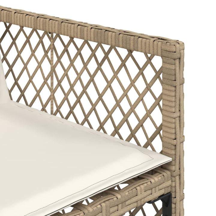 17-delige Tuinset met kussens poly rattan beige