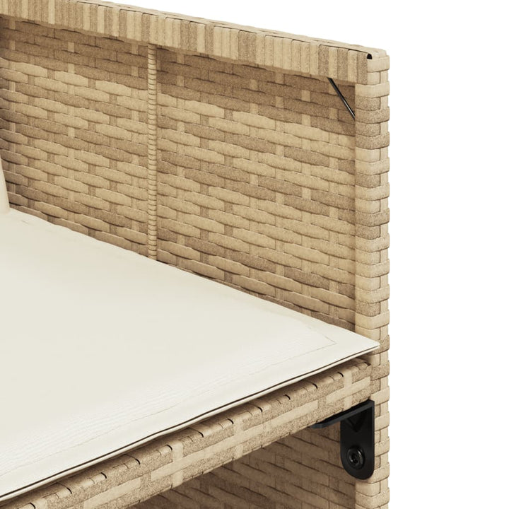 17-delige Tuinset met kussens poly rattan beige