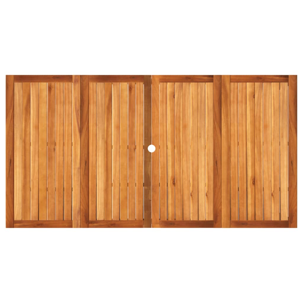 Tuintafel 180x90x75 cm poly rattan en acaciahout zwart