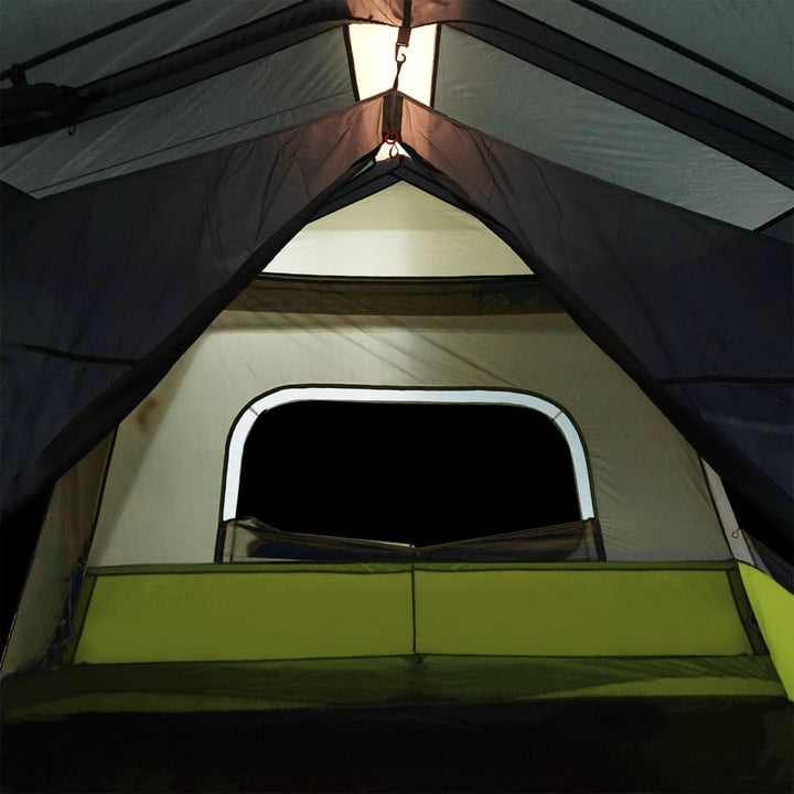 Tent met LED 10-persoons snelontgrendeling lichtgroen