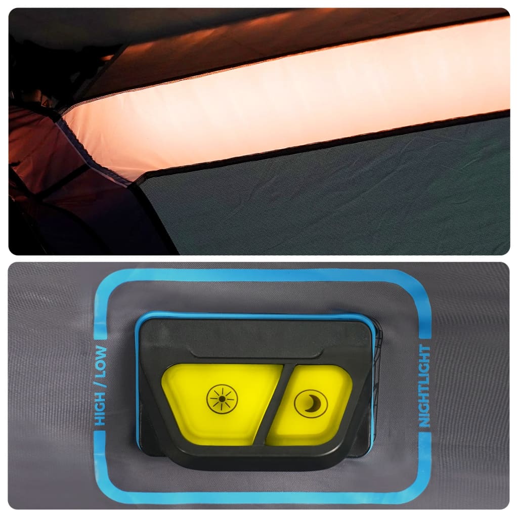 Tent met LED 10-persoons snelontgrendeling lichtgroen