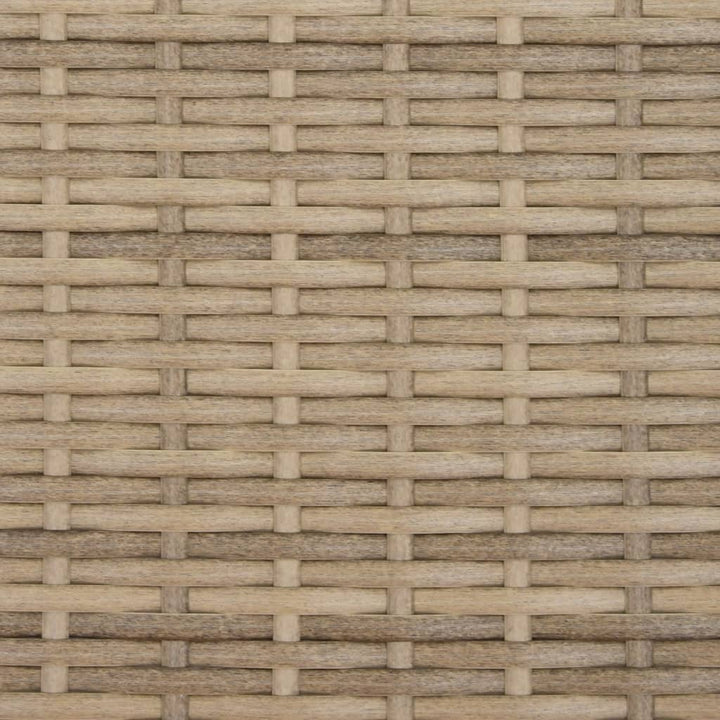 Tuinbank 2-zits met luifel en voetenbanken poly rattan beige