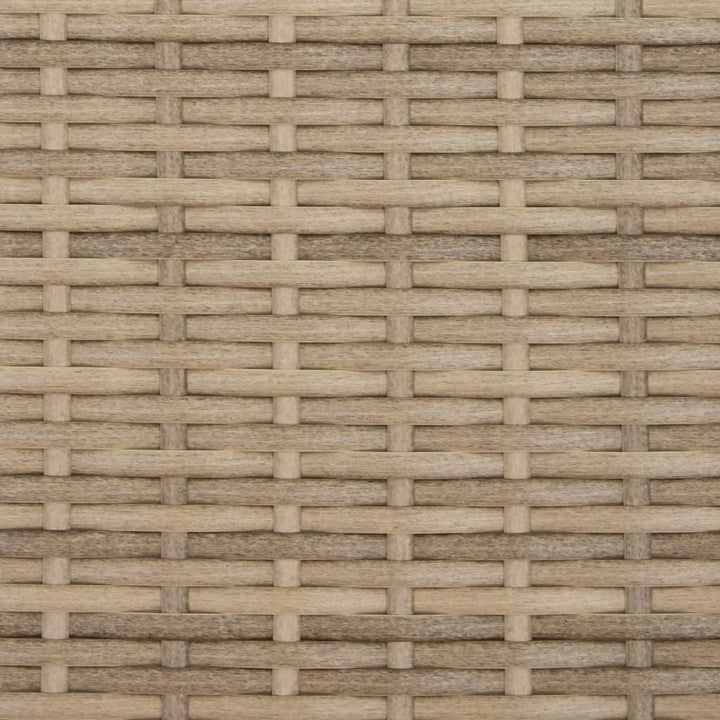 Tuinbank 3-zits met luifel en voetenbanken poly rattan beige