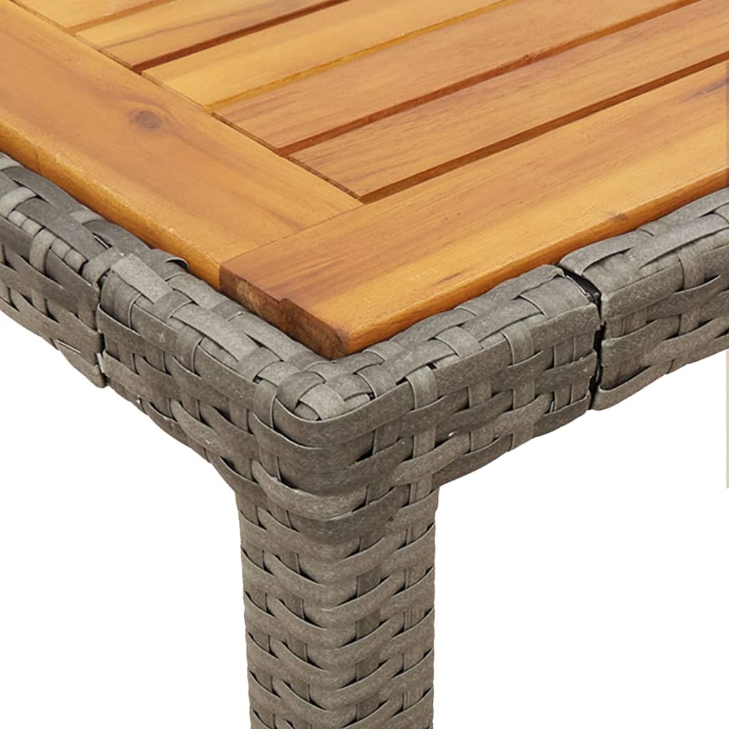 7-delige Tuinset met kussens poly rattan grijs