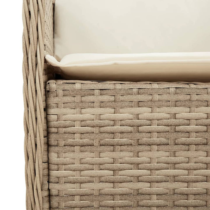 5-delige Tuinset met kussens poly rattan beige