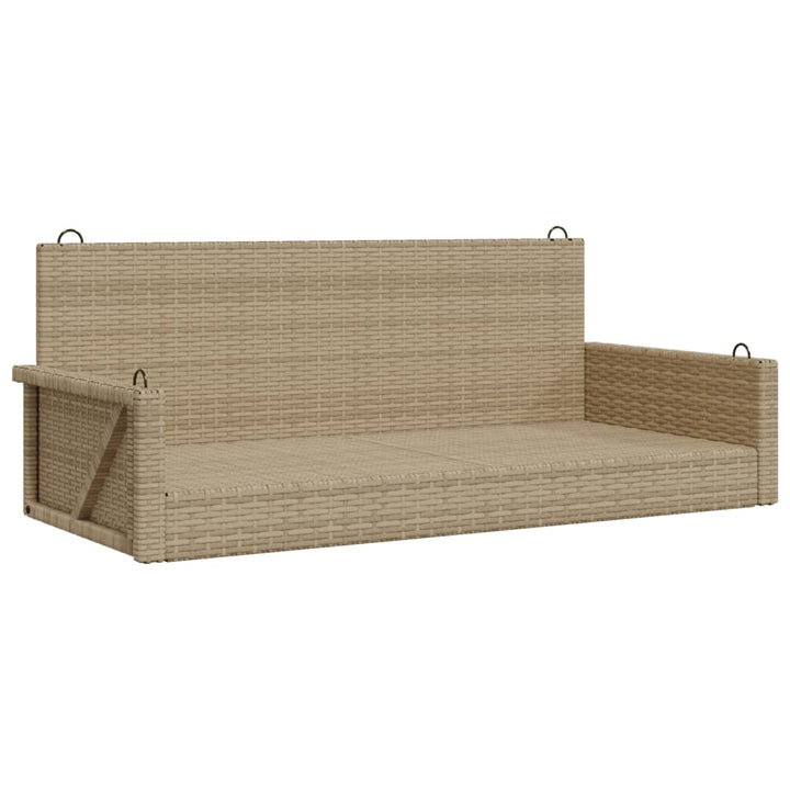 Schommelbank 119x56x48 cm poly rotan beige