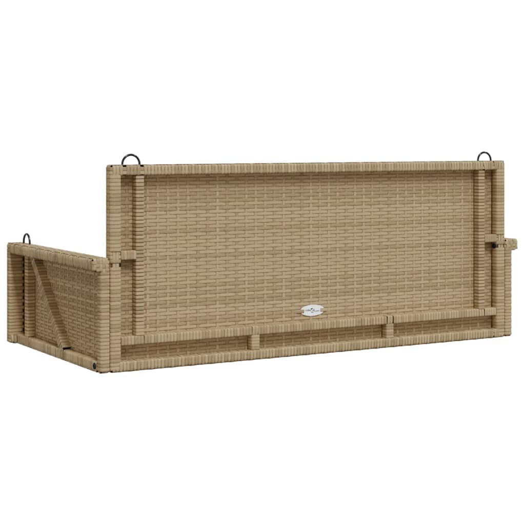 Schommelbank 119x56x48 cm poly rotan beige