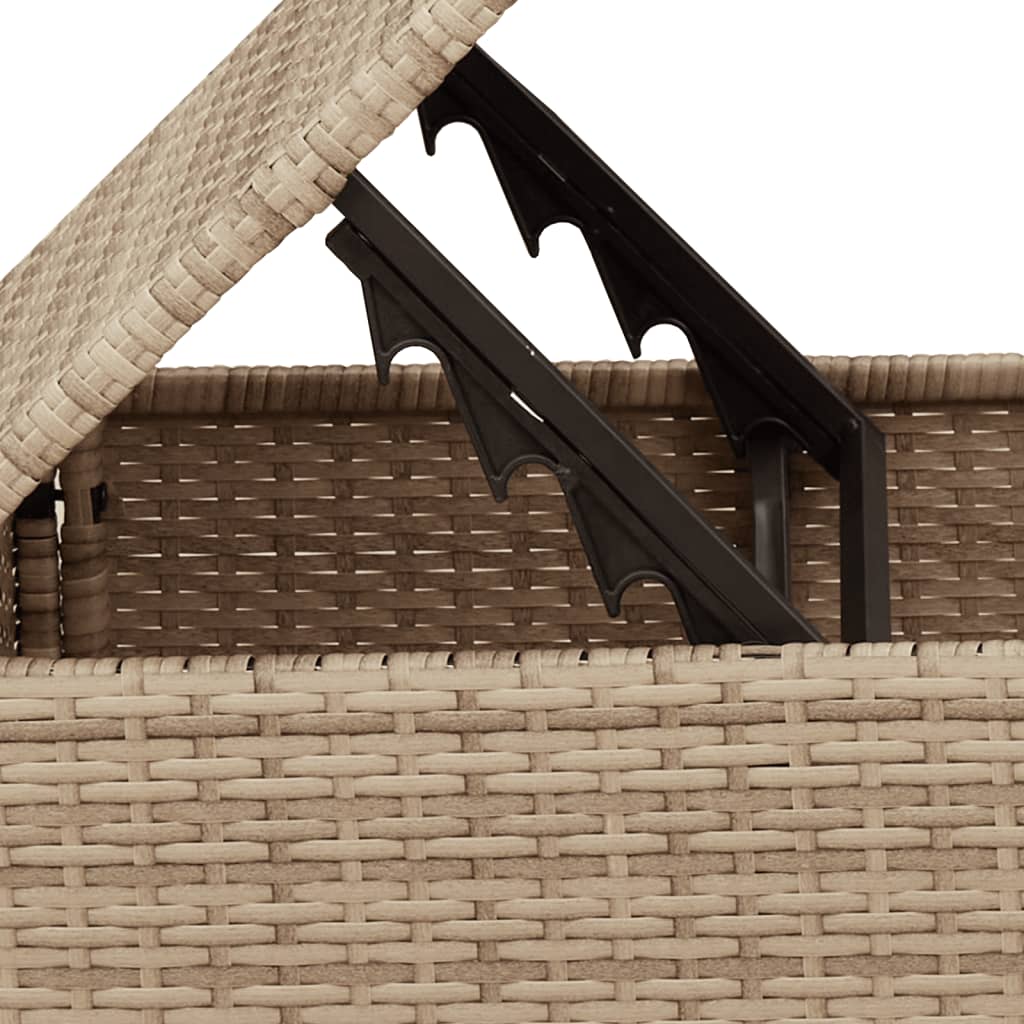 Tuinkruk met kussen 55x55x37 cm poly rotan beige