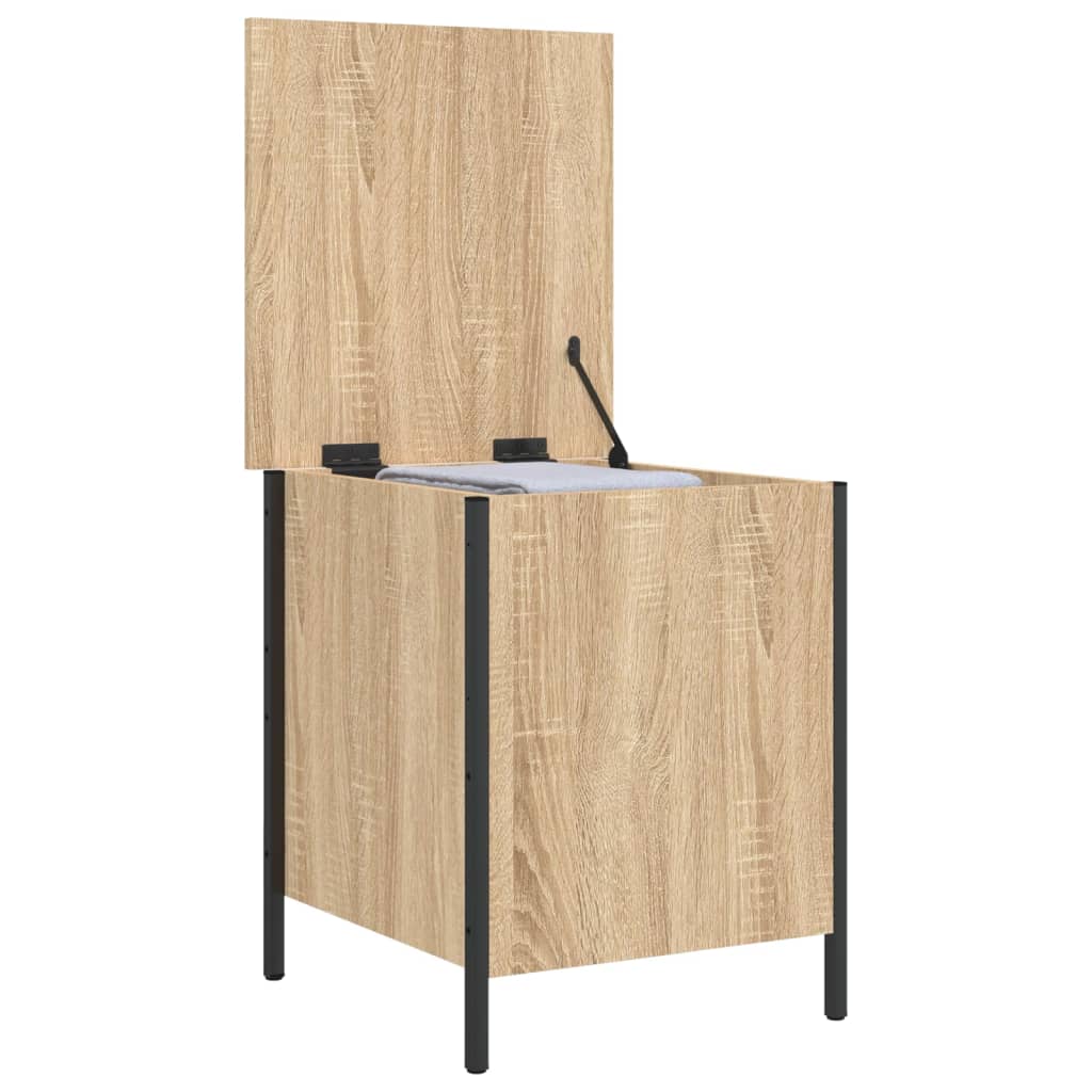 Opbergbankje 40x42,5x50 cm bewerkt hout sonoma eikenkleurig