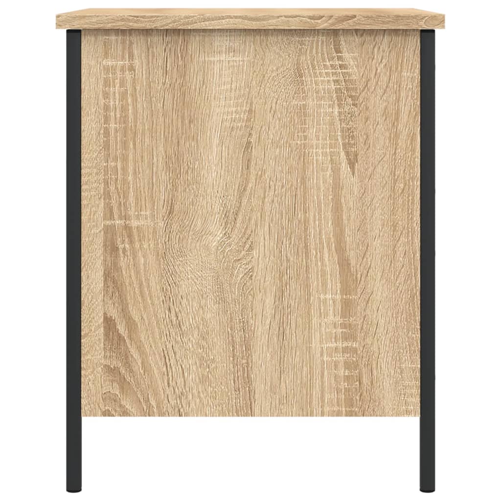 Opbergbankje 40x42,5x50 cm bewerkt hout sonoma eikenkleurig