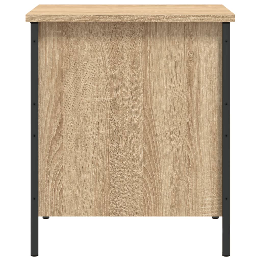 Opbergbankje 40x42,5x50 cm bewerkt hout sonoma eikenkleurig