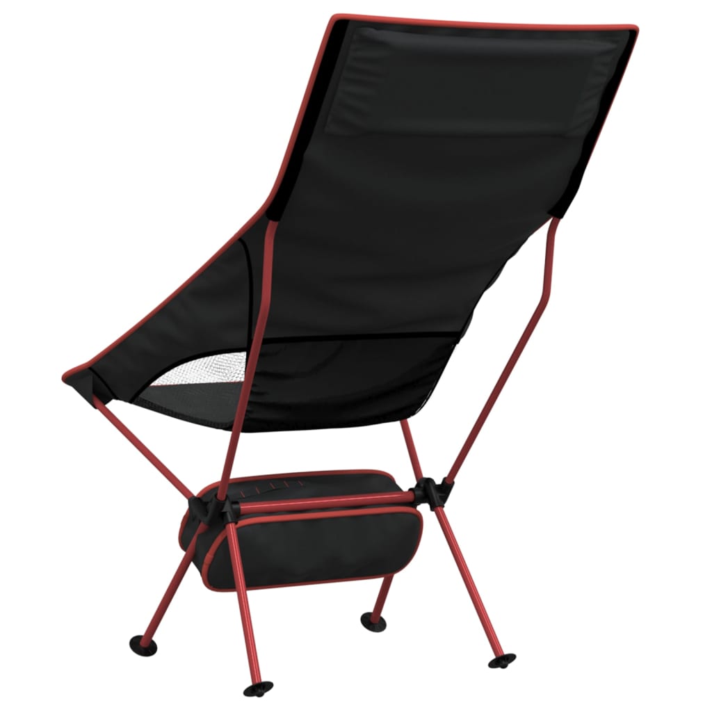 Campingstoelen 2 st inklapbaar oxford stof en aluminium zwart