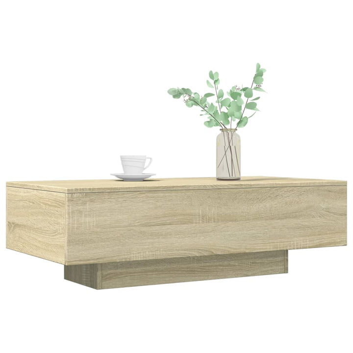 Salontafel 100x49,5x31 cm bewerkt hout sonoma eikenkleurig