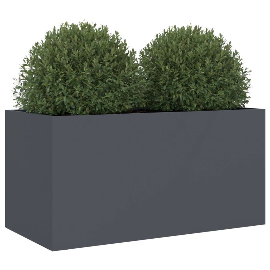 Plantenbak 62x30x29 cm koudgewalst staal antracietkleurig