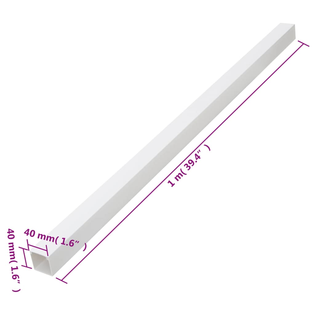 Kabelgoot 40x40 mm 10 m PVC