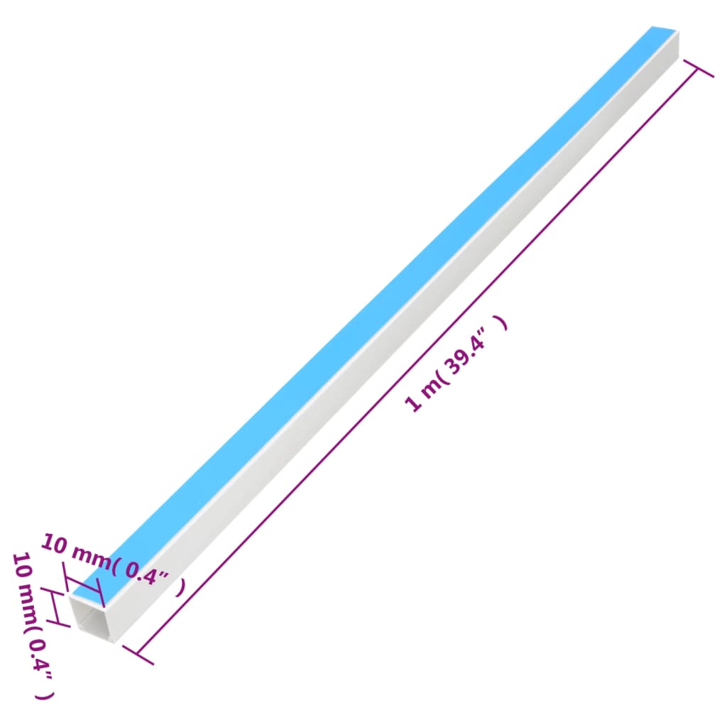 Kabelgoot zelfklevend 10x10 mm 10 m PVC