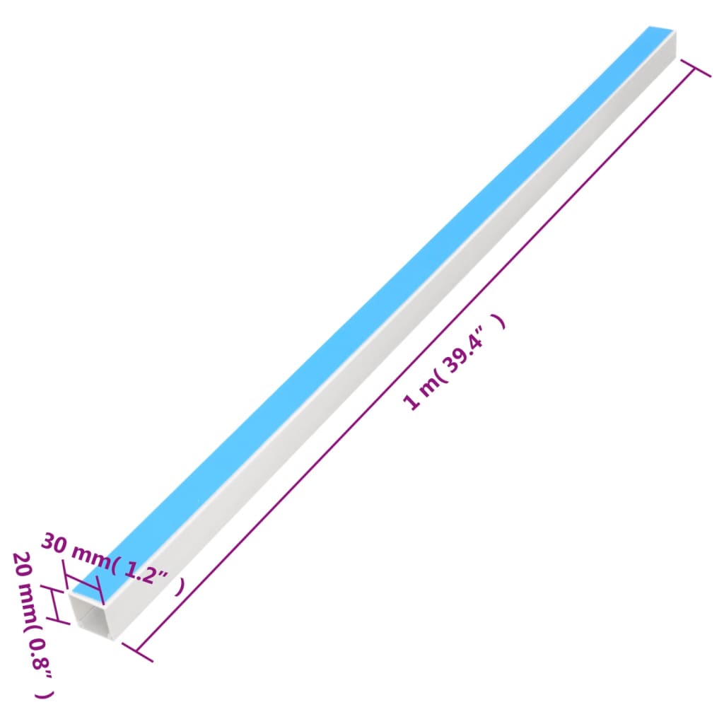 Kabelgoot zelfklevend 30x20 mm 10 m PVC