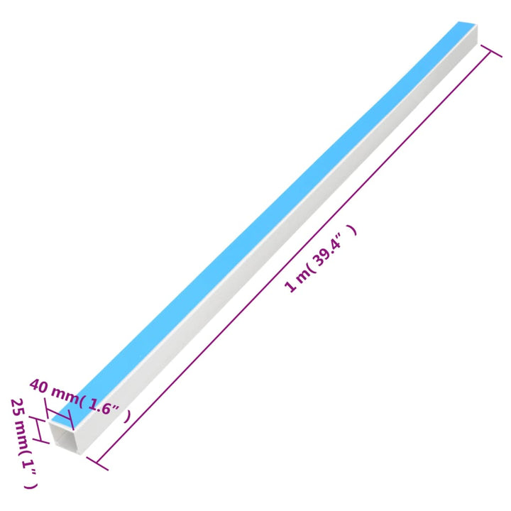 Kabelgoot zelfklevend 40x25 mm 10 m PVC