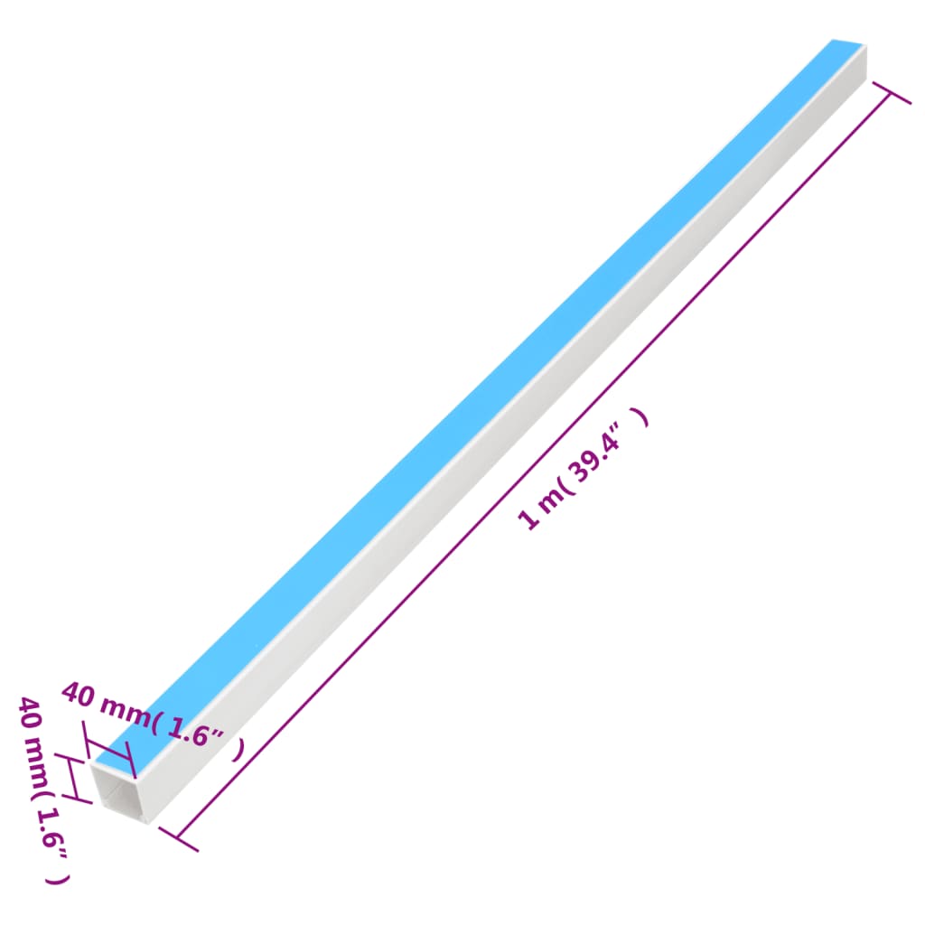 Kabelgoot zelfklevend 40x40 mm 10 m PVC