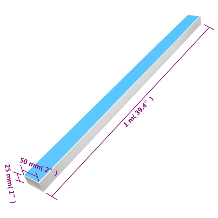 Kabelgoot zelfklevend 50x25 mm 10 m PVC