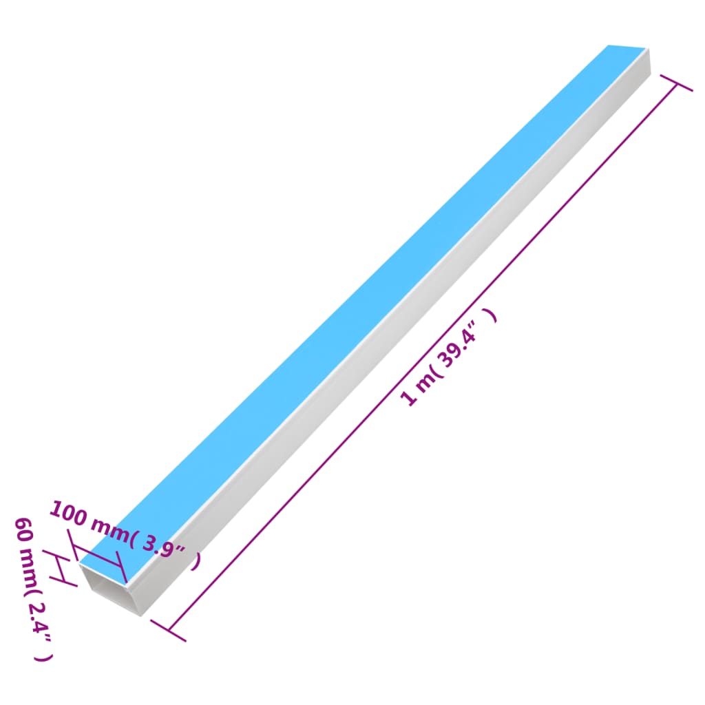 Kabelgoot zelfklevend 100x60 mm 10 m PVC