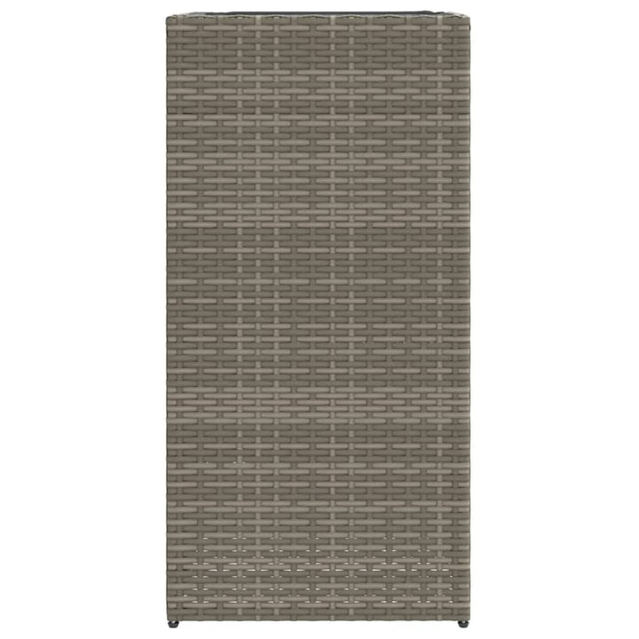 Plantenbakken 2 st 40x40x80 cm poly rattan grijs